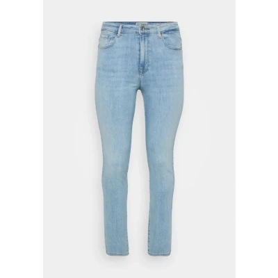 Abbildung von ONLY Carmakoma Carsui MID Jeans Slim Fit, Damen, Größe: 50x32, Light blue denim