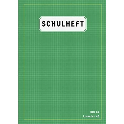 Abbildung von Lineatur 40: 50 Blatt Heft Din A4 Kariert Schulheft 40 Matheheft Mit Rand Rechenheft Grün