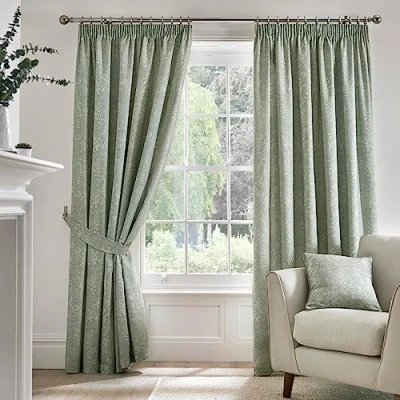 Abbildung von Dreams &amp; Drapes Vorhänge, 100% Baumwolle, Bleistiftfalten, mit Raffhaltern, 168 x 183 cm, 100 Stück