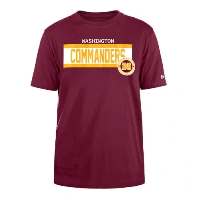 Abbildung von WASHINGTON COMMANDERS Unisex NFL Regular High Density Ink Screenprint Front Graphic Original Team Color T Shirt, Dark Red, XL EU