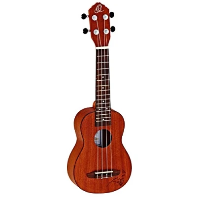 Abbildung von Ortega Guitars Konzert Ukulele akustisch Bonfire Series Sapeledecke mit lasergaviertem Motiv (RU5MM)