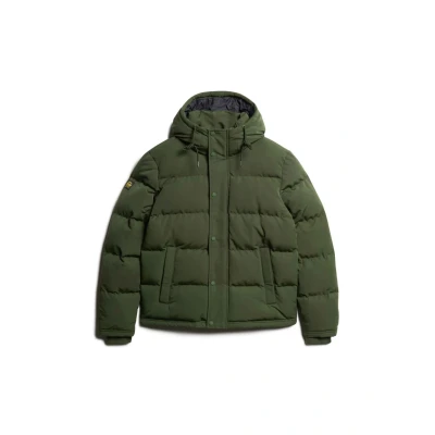 Abbildung von Superdry Everest Hooded Puffer Winterjacke, Herren, Größe: XXL, Army green