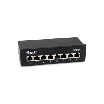 Abbildung von Equip 326621 8 Ports Cat.6A geschirmtes Desktop Patchpanel, schwarz