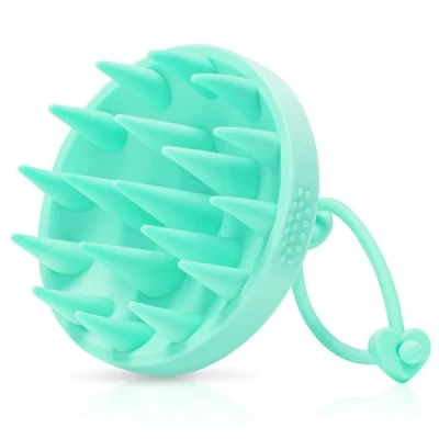 Abbildung von Alyvisun Kopfhaut Massagebürste, [Integrierte Silikon Scalp Massager] für Kopfmassage und Peeling, Kann Sowohl auf Nass Trocken Haar Grün