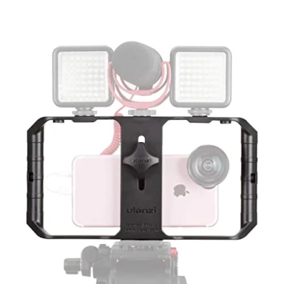 Abbildung von ULANZI U Rig Pro Smartphone Video Stabilisator Griff mit Stativanschluss für Handy Filmemacher Universal iPhone und Samsung, Schwarz