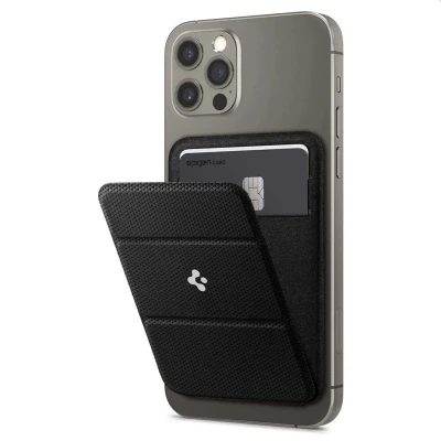 Abbildung von Spigen MagSafe Card Holder Smart Fold Schwarz