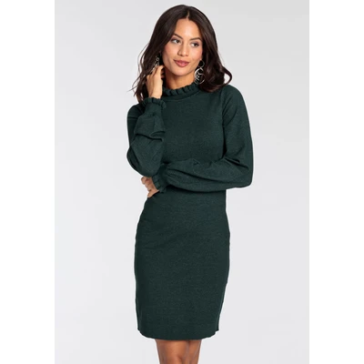 Abbildung von Laura Scott Strickkleid, mit femininem Rüschenkragen NEUE KOLLEKTION