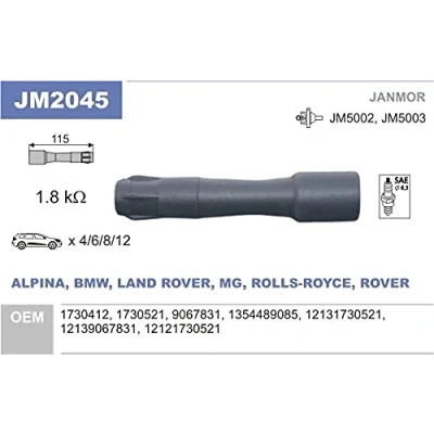 Abbildung von JANMOR JM2045 Stecker, Zündspule BMW: 5 Limousine, 7
