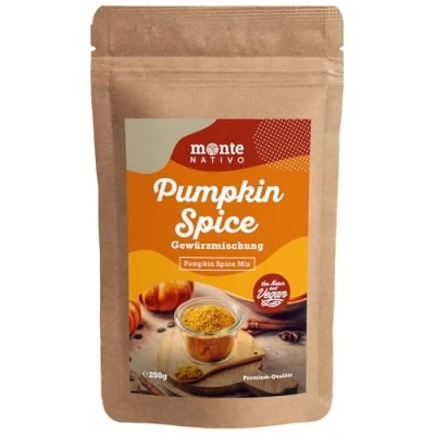 Abbildung von Pumpkin Spice Monte Nativo (250g) Aromatische und leckere Gewürzmischung ideal für Latte Weihnachten Gewürze Schonend getrocknetes Kürbisgewürz