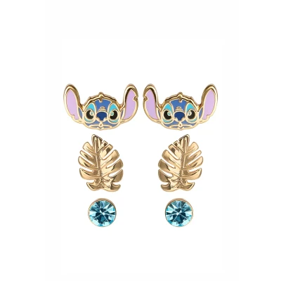 Abbildung von Disney LILO &amp; Stitch AND Coloured 3 SET Ohrringe, Damen, Größe: 17, Blue