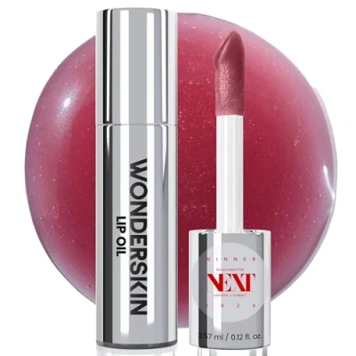 Abbildung von Wonderskin Lip Rehab Serum Oil Getöntes Lippenöl, feuchtigkeitsspendend, pflegend und nicht klebrig mit tiefroter Tönung für trockene Lippen (Honey)