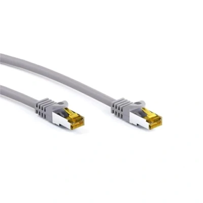Abbildung von Goobay 0,5m RJ45 Patchkabel CAT 6A S/FTP (PiMF), 500 MHz, mit 7 Rohkabel, grau LSZH halogenfrei, Kupfer