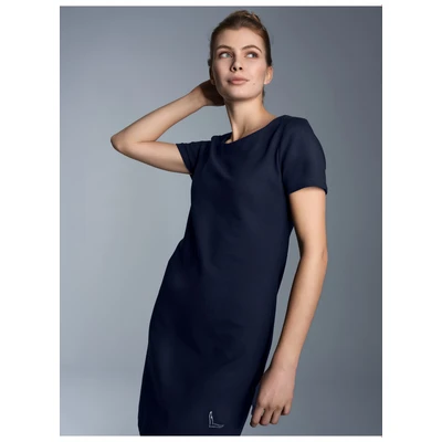 Abbildung von TRIGEMA Jerseykleid Halbarm Kleid mit Kristallsteinen (1 tlg)