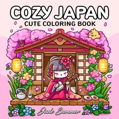 Abbildung von Cozy Japan: Cute Coloring Book for Adults and Teens with Charming Characters Delightful Japanese Scenes Relaxation (Comfy Books)