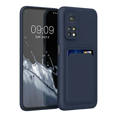 Abbildung von kwmobile Handyhülle kompatibel mit Xiaomi Mi 10T / Pro Hülle Handy Cover Fach für Karten in Dunkelblau
