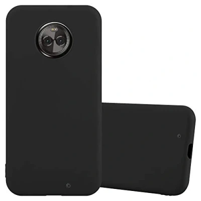 Abbildung von Cadorabo Hülle kompatibel mit Motorola Moto X4 Schutzhülle TPU Silikon Case Candy Design Slim Kratzfest Weiche Gummi Rundumschutz für in Schwarz