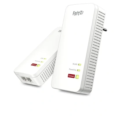 Abbildung von AVM Fritz!Powerline 1240 AX WLAN Set Edition International Extender Kit für Stromnetz bis zu 1.200 Mbit/s, Integriertes 600 Mesh, Access Point, Schnittstelle auf Italienisch