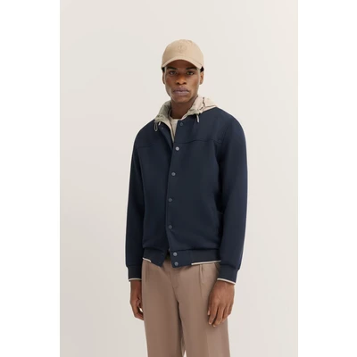 Abbildung von Bugatti Herren Sweatjacke mit sportlichem Collegekragen