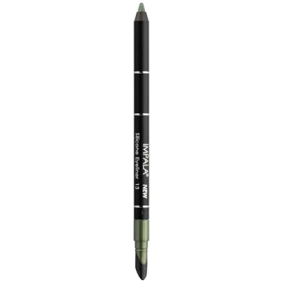 Abbildung von Impala Wasserfester Eyeliner mit Silikon Definierte Linie oder Verschwommener Effekt Cremig Weiche Textur Intensive, Lang Haltende und Wasserfeste Farbe 13 Smaragdgrün