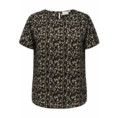 Abbildung von ONLY CARMAKOMA Damen Carvica Life WVN Noos Top, Black/AOP:cora Graphic, 48 Große Größen EU