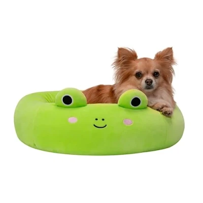 Abbildung von Squishmallows JPT0090 Wendy der Frosch Tierbett 50 cm, offizielles Jazwares Plüsch, superweiches Haustierbett