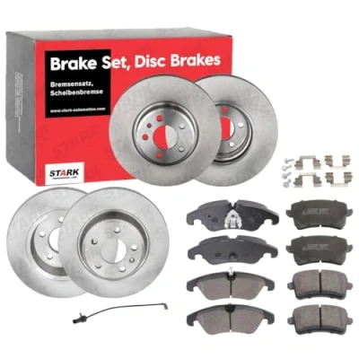 Abbildung von STARK SKBK 10991673 Bremsenset Vorne Hinten Belüftet, 320,0, 300mm Bremsen Set mit Bremsscheiben und Bremsbeläge Satz