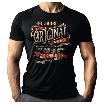 Abbildung von LOBO NEGRO® T Shirt als Geschenk zum 60. Geburtstag zur Perfektion gereift seit 1964