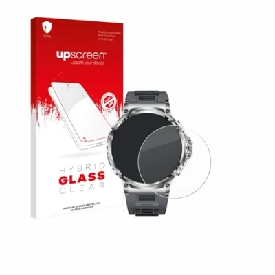 Abbildung von upscreen Schutzglas für Smartwatch V69 1.85&quot; Schutzfolie, Glas Folie [Klar, 9H Panzerschutz, Anti Fingerprint]