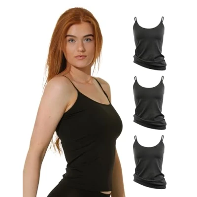 Abbildung von Yenita 3ER SET Unterhemd/shirt, Damen, Größe: Large, Schwarz