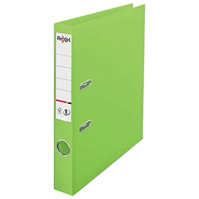 Abbildung von Rexel Choices 2115509 Aktenordner, A4, Rücken 50 mm, Kapazität 350 Blatt, Kunststoffdeckel, Schnellhefter 2115509, hellgrün