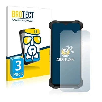 Abbildung von BROTECT Schutzglas für Doogee S88 Pro (3 Stück) Schutzfolie Panzer Folie Glas [Extrem Kratzfest 9H, Anti Fingerprint, Ultra Transparent]
