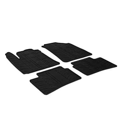 Abbildung von Gledring 0203 Fußmattensatz Gummi vorne und hinten 4 schwarz 750mm 550mm HYUNDAI: i10 II Schrägheck