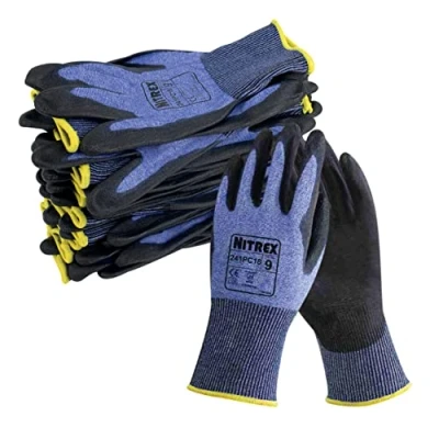 Abbildung von NITREX 241PC18 Arbeits und Schutzhandschuhe, Handschuhe der Schnittschutzklasse C mit PU Handflächenbeschichtung 10 Paar je Beutel Größe