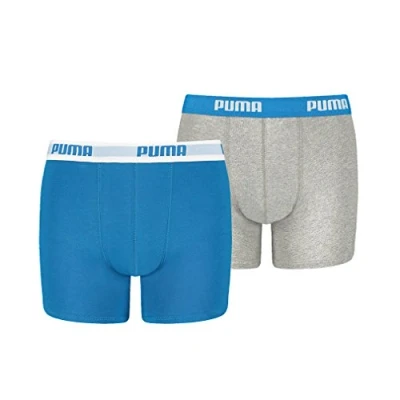 Abbildung von Puma BOYS Basic 2 PACK Panties für Kinder, Größe: 140, Blue/grey