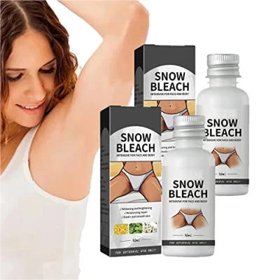 Abbildung von Haut Bleaching Creme, Snow Bleach Skin Whitening Cream, Aufhellungscreme für dunkle Achseln Sofort Aufhellen, Intime Bereiche natürliche Flecken Korrektur Privatteile (2PC)