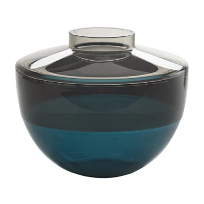 Abbildung von Kartell Shibuya Vase, Plastik, grau/Rauch/blau, 27 x 22 cm