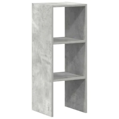 Abbildung von vidaXL Bücherregal Stapelbar Betongrau 30x30x80 cm Holzwerkstoff