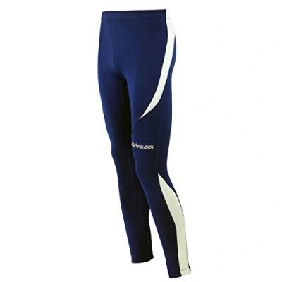 Abbildung von Airtracks Damen Thermo Laufhose Lang Pro Winter Funktions Running Tight Warm Atmungsaktiv Reflektoren Navy blau S