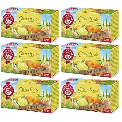 Abbildung von Teekanne Citrus Fruits Tee, LIMITED EDITION, 6er Pack (6 x 20 Teebeutel) 6 45g
