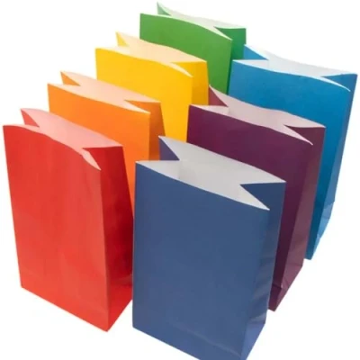 Abbildung von Baker Ross AX957 Regenbogen Kindergeburtstag Tüten 14er Pack, Bunte Tütchen für Kinder zum Dekorieren und Bemalen personalisierte Geschenke