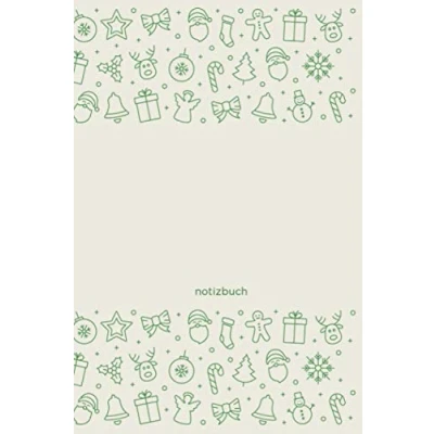 Abbildung von BLANKO NOTIZBUCH A5 als WEIHNACHTSGESCHENK Zeichenbuch, Skizzenbuch, Blankobuch, Malbuch oder zum Selbstgestalten 120 Seiten (Leer) Weißes Papier WeihnachtenZum Ausfühllen Grau