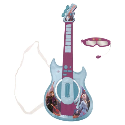 Abbildung von Lexibook Elektronische Gitarre mit Brille und Mikrofon Die Eiskönigin Völlig unverfroren