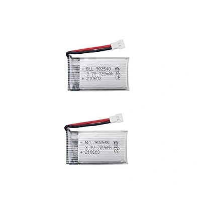 Abbildung von YUNIQUE GREEN CLEAN POWER Set mit 2 wiederaufladbaren LiPo Batterien 720mAh 3.7V für Drohnen Kompatibel Syma X5, Cheerson CX 30W, Skytech M68, Wltoys F949 Hohe Kapazität, 45x25x10 mm 17 g