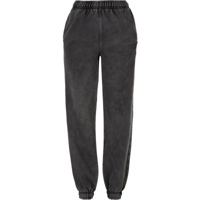 Abbildung von Urban Classics HIGH Waist Stone Washed Jogginghose, Damen, Größe: Large, Black