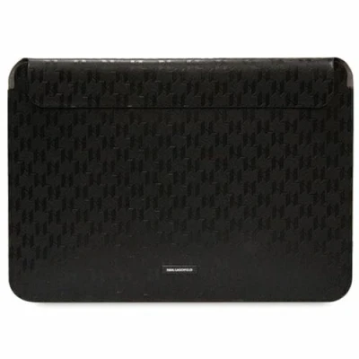 Abbildung von KARL LAGERFELD Saffiano Mono Plaque Computerhülle 35,6 cm (14 Zoll) Schwarz