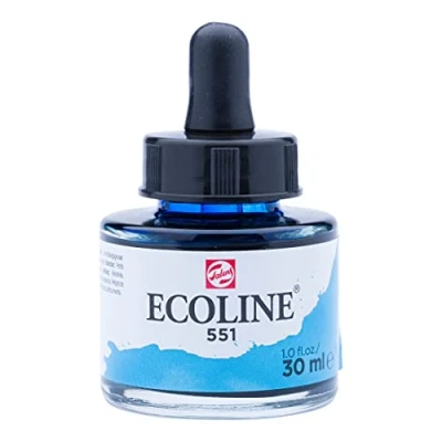 Abbildung von Ecoline Liquid Watercolour Bottle Sky Blue Light 551