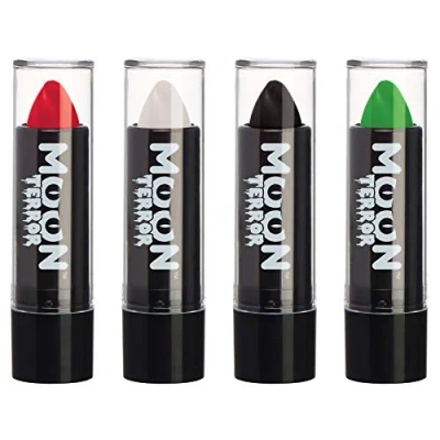 Abbildung von Moon Terror Halloween Lippenstift, SFX Make up, Spezialeffekt up (grün, 4,2 g (4er Pack))