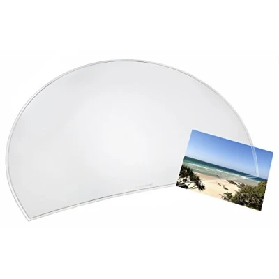 Abbildung von Läufer 32610 Matton Rondo Transparent Schreibtischunterlage, durchsichtige Schreibunterlage, halbrund, glasklar 50x70 cm
