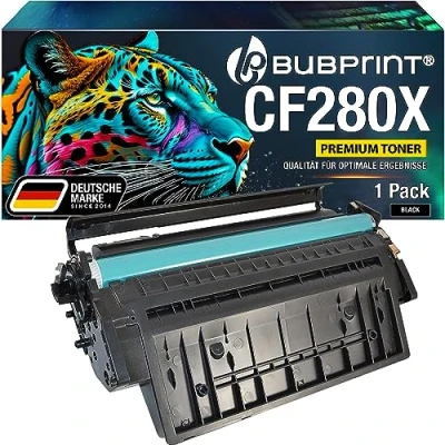 Abbildung von Bubprint Toner kompatibel als Ersatz für HP CF280X 80X Laserjet Pro 400 M401A M401D M401DN M401DNE M401DW M401N MFP M425DN M425DW 6900 Seiten Schwarz Black
