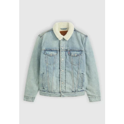 Abbildung von Levi&#039;s Herren Type 3 Trucker Jeansjacke, Kentucky Blue Sherpa, L